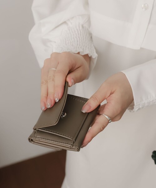 SENSE OF PLACE by URBAN RESEARCH（センスオブプレイスバイアーバンリサーチ）の「ミニマムコンパクトウォレット（財布・レディース・SILVER/BLACK/MOCHA・one）」の10枚目の写真