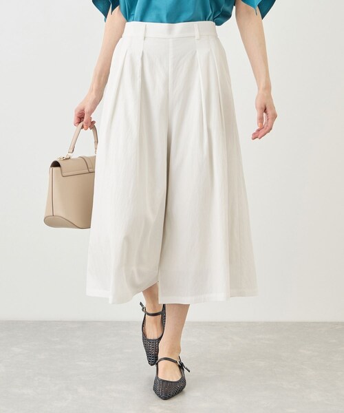 ROPE' PICNIC（ロペピクニック）の「ホワイトレーヨンナイロンガウチョパンツ（スラックス・レディース・ホワイト・L/M/S）」の3枚目の写真