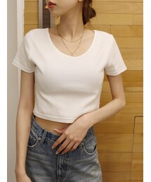 EVRIS | BASICシンプルショートTシャツ(Tシャツ/カットソー)