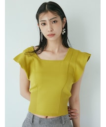 MURUA | スクエアフリルニットタンク(ニット/セーター)