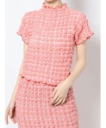 merry jenny | ruffle checkカットソー【セットアップ着用可能】(Tシャツ/カットソー)