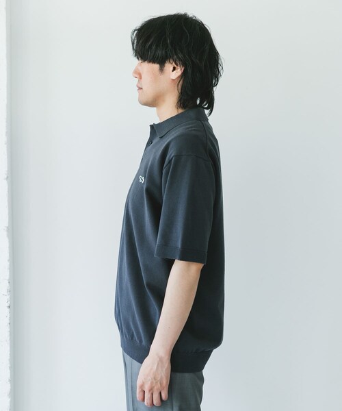 URBAN RESEARCH DOORS（アーバンリサーチドアーズ）の「『XLサイズ/WEB限定』『別注』PENNEYS×DOORS　THE FOX ハイゲージ ニットポロ（ポロシャツ・メンズ・BROWN/GRAY/NAVY・M/L/XL）」の5枚目の写真