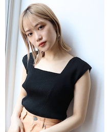 MURUA | バックオープンアシメニットタンク(タンクトップ)