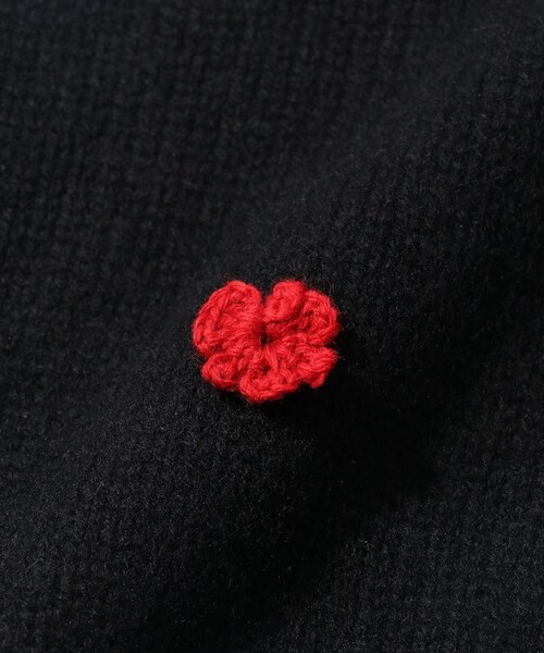 ADAM ET ROPE'（アダムエロペ）の「【JOHN MASON SMITH/ジョン メイソン スミス】5G WOOL HOOD MUFFLER FLOWER（マフラー・メンズ・ブラック/レッド/ピンク・F）」の11枚目の写真