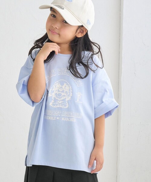 ROPE' PICNIC（ロペピクニック）の「【KIDS】DOGプリントトップス（Tシャツ/カットソー・キッズ・オフホワイト/サックス/ピンク・L/M/S）」の18枚目の写真