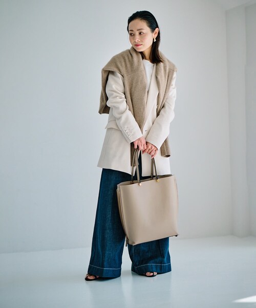 ROPE'（ロペ）の「【A4対応】【E'POR】Y BAG Large【通勤】【メディア掲載】（トートバッグ・レディース・ライトグレー/ダークブラウン/ブラック/オフホワイト/ブラウン/ベージュ系/カーキ・F）」の20枚目の写真