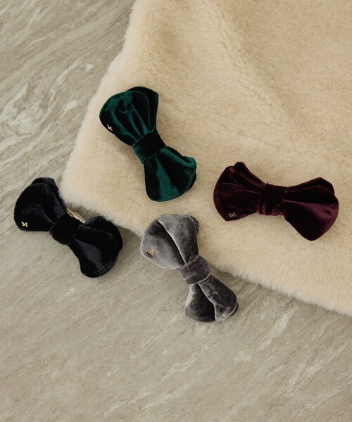 ADAM ET ROPE'(アダムエロペ)の「【J'aDoRe・店舗限定】【MALUS /マリュス】Bowtie barette / velvet(バレッタ/ヘアクリップ・レディース・ブラック/チャコール/グリーン/ワイン・F)」の22枚目の写真