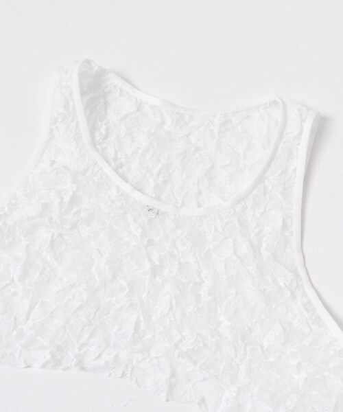 URBAN RESEARCH(アーバンリサーチ)の「TanC TOKYO CRUSHED LACE CROP TANK(その他トップス・レディース・WHITE/BLACK・Free)」の9枚目の写真