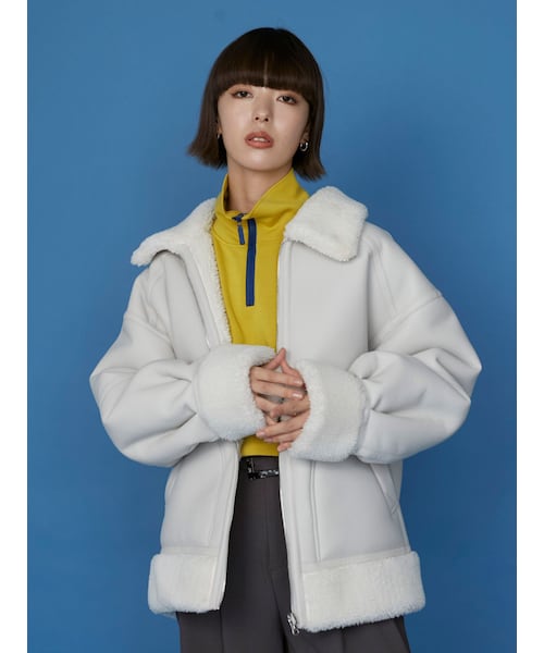 MURUA（ムルーア）の「リバーシブルミドルフェイクムートン