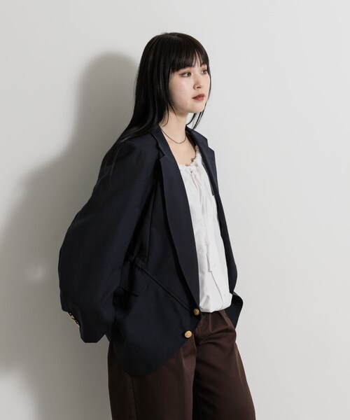 THE GOODLAND MARKET（ザグッドランドマーケット）の「77circa　make v shape navy blazer jacket（テーラードジャケット・レディース・navy1/navy2/navy3/navy4・one）」の9枚目の写真