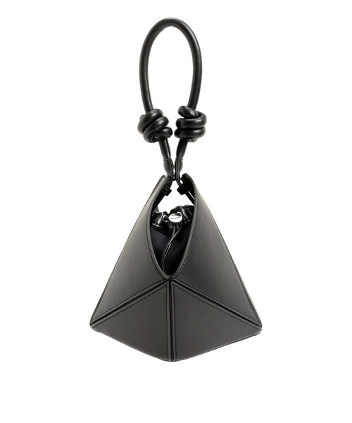 ELENDEEK(エレンディーク)の「TRIANGLE 2WAY BAG(ハンドバッグ・レディース・ブラック/ボルドー/シルバー・F)」の2枚目の写真