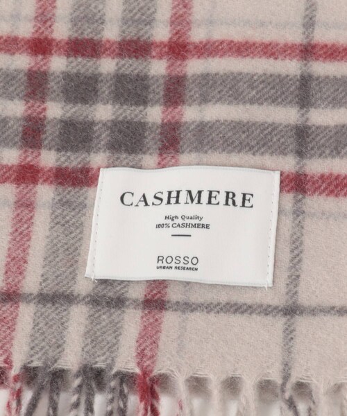 URBAN RESEARCH ROSSO（アーバンリサーチロッソ）の「カシミヤチェックマフラー（マフラー・レディース・BEIGE/MINT/NAVY・FREE）」の6枚目の写真