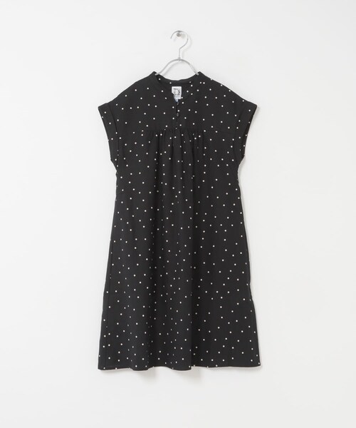 URBAN RESEARCH DOORS(アーバンリサーチドアーズ)の「『親子リンク』リネンリヨセルドットワンピース(KIDS)(ワンピース・キッズ・BLACK/NATURAL・105(100-110)/120(115-125)/135(130-140))」の11枚目の写真