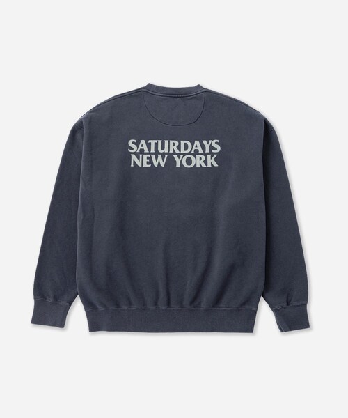 Saturdays NYC(サタデーズ ニューヨークシティ )の「Ari Relaxed Ozone Washed Sweatshirt(スウェット・レディース・スミクロ/ネイビー・L/M/S/XL)」の15枚目の写真