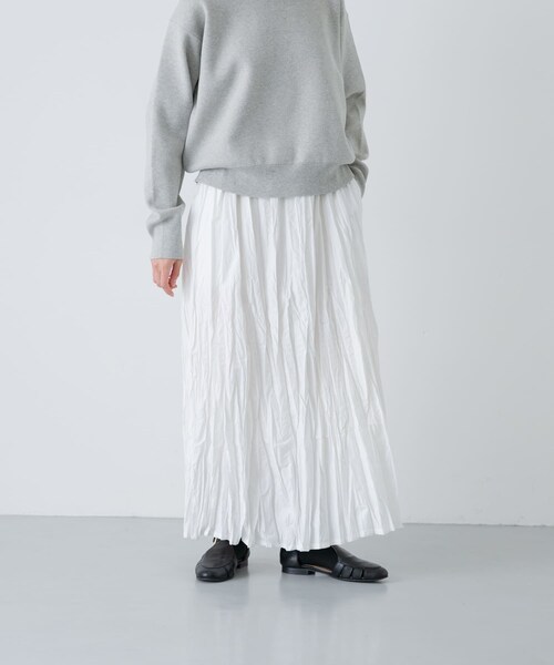 かぐれ（カグレ）の「コットンクリンクルスカート（スカート・レディース・OFF/GRAY/BLACK・Free）」の11枚目の写真