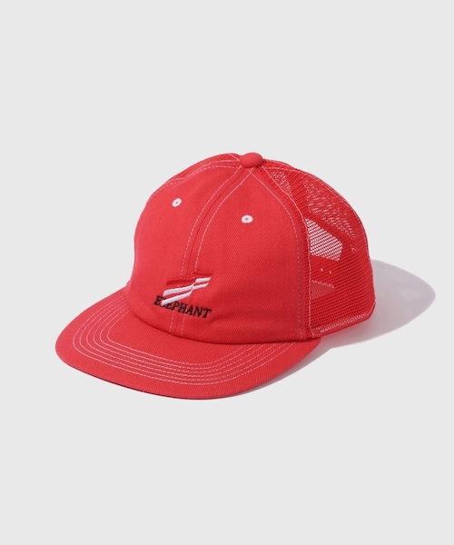ADAM ET ROPE'（アダムエロペ）の「【elephant TRIBAL fabrics/エレファントトライバルファブリクス】SPORTS LOGO CAP（キャップ・メンズ・ブラック/レッド・F）」の2枚目の写真
