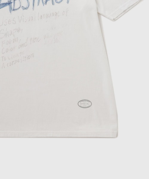 ADAM ET ROPE'（アダムエロペ）の「【TANGTANG for ADAM ET ROPE'】別注 HANDWRITING ABSTRACT（Tシャツ/カットソー・メンズ・ホワイト・L/XL）」の9枚目の写真