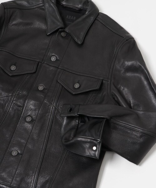 URBAN RESEARCH(アーバンリサーチ)の「A.D.A.N LEATHER TRUCKER JACKET(ブルゾン・メンズ・BLACK・S/M/L)」の8枚目の写真