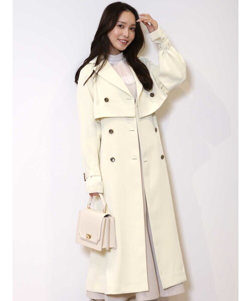 MERCURYDUO（マーキュリーデュオ）の「3wayトレンチコート（トレンチコート・レディース・アイボリー/イエロー/ベージュ・S/M）」の4枚目の写真