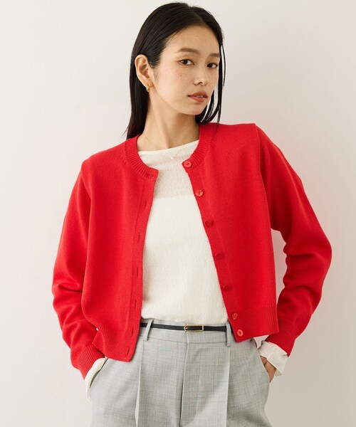 ROPE'（ロペ）の「オーガニックコットンニットカーディガン/イージーケア（ニット/セーター・レディース・ホワイト系/ネイビー/レッド系/ピンク・F）」の20枚目の写真