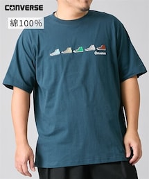 nissen | 綿100％シューズ刺繍半袖Tシャツ　CONVERSE（コンバース）【大きいサイズ】(Tシャツ/カットソー)