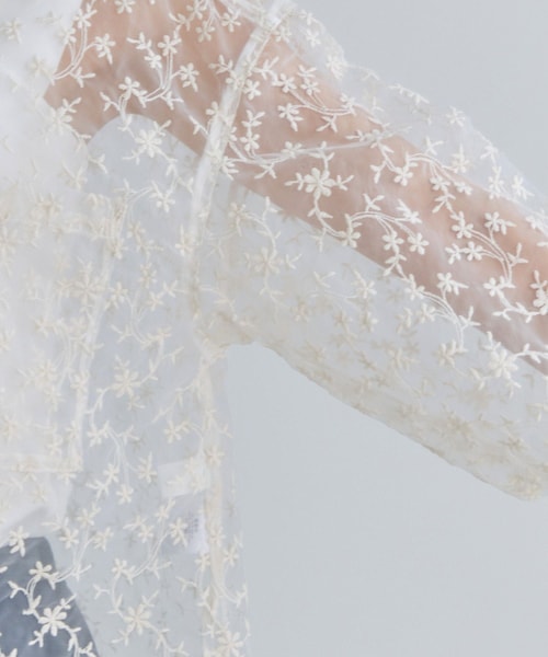 VIS（ビス）の「刺しゅうレースオーバーシャツ（シャツ/ブラウス・レディース・キナリ系・F）」の15枚目の写真