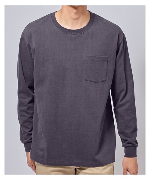 nissen（ニッセン）の「ヘビーウェイトオーバーサイズ長袖Tシャツ（Tシャツ/カットソー・メンズ・オフホワイト/チャコール/ネイビー/黒・M/L/LL/3L/4L/5L/6L/8L/10L）」の22枚目の写真