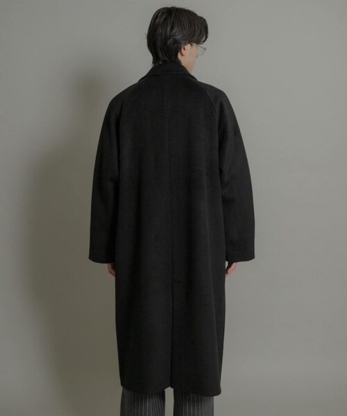 SENSE OF PLACE by URBAN RESEARCH(センスオブプレイスバイアーバンリサーチ)の「ウールブレンドダブルロングコート(テーラードジャケット・メンズ・BLACK/MOCHA・M/L)」の9枚目の写真