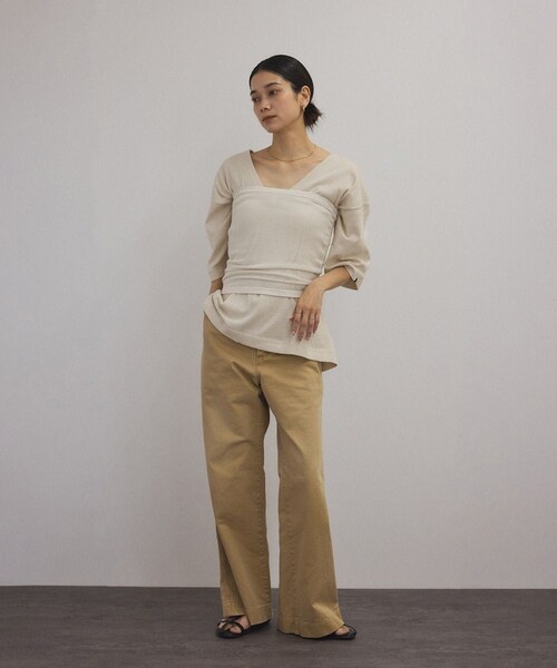 ADAM ET ROPE'(アダムエロペ)の「【J'aDoRe・店舗限定】【extreme cashmere(エクストリーム・カシミア)】mesh tube top / チューブトップビスチェ(チューブトップ・レディース・オフホワイト/ブラウン系・F)」の20枚目の写真