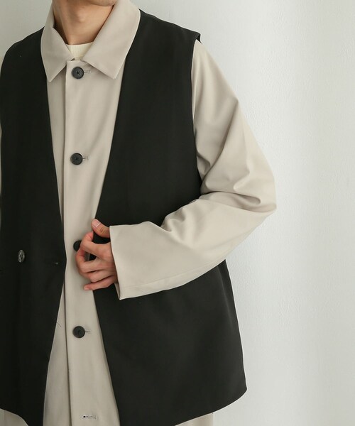 SENSE OF PLACE by URBAN RESEARCH(センスオブプレイスバイアーバンリサーチ)の「ダブルテーラードベスト(ベスト・メンズ・BLACK/GREEN/L.KHAKI/BLUE/OLIVE・M/L)」の9枚目の写真