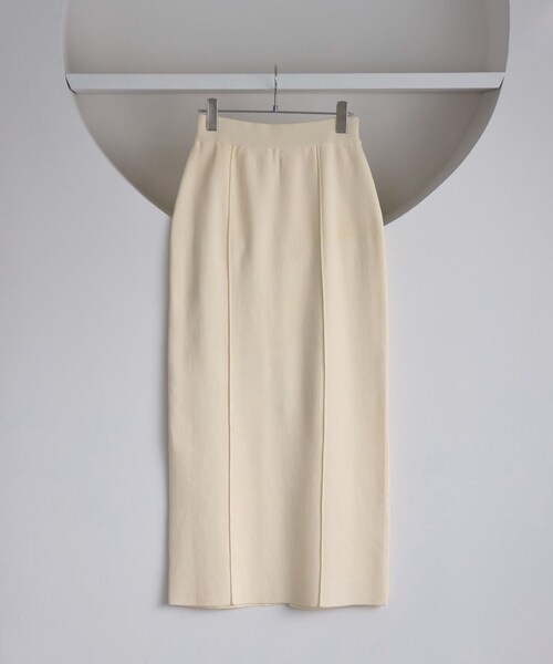 VIS（ビス）の「ピンタックデザインニットスカート（スカート・レディース・オフホワイト/ネイビー・F）」の15枚目の写真