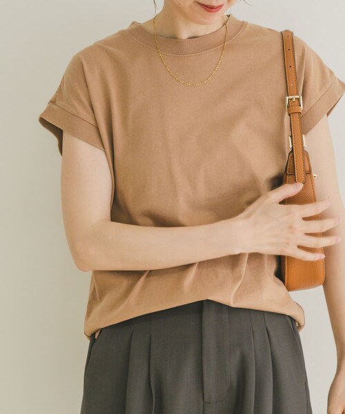 ITEMS URBANRESEARCH（アイテムズ アーバンリサーチ）の「ピグメントフレンチTシャツ（Tシャツ/カットソー・レディース・CML/GRY/BLK・FREE）」の4枚目の写真