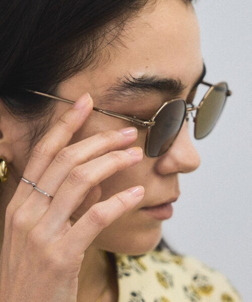 ADAM ET ROPE'（アダムエロペ）の「ケースセットメタルフレームUVカットグラス（サングラス・レディース・ブラック/ダークブラウン・F）」の11枚目の写真