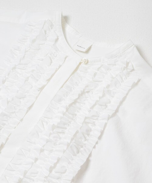 かぐれ（カグレ）の「コットンフリルワイドシャツ（シャツ/ブラウス・レディース・OFF/NAVY・Free）」の11枚目の写真