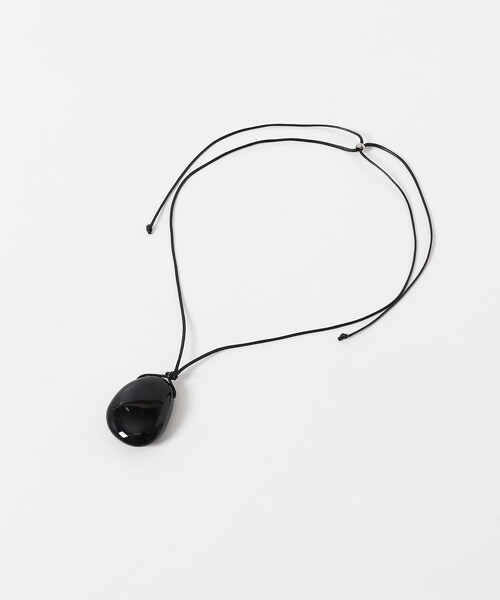 SENSE OF PLACE by URBAN RESEARCH(センスオブプレイスバイアーバンリサーチ)の「『WEB/一部店舗限定』レザーコードストーンネックレス(ネックレス・レディース・BLACK・One)」の8枚目の写真