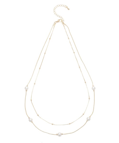 RESEXXY（リゼクシー）の「2連パールネックレス（ネックレス・レディース・シルバー/ゴールド・F）」の3枚目の写真