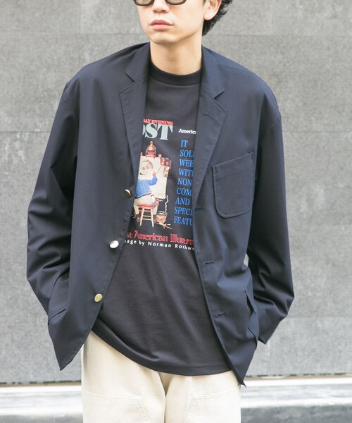 URBAN RESEARCH DOORS(アーバンリサーチドアーズ)の「FORK&SPOON キャリーマンテーラードジャケット(テーラードジャケット・メンズ・NAVY/CHARCOAL・4/5)」の14枚目の写真