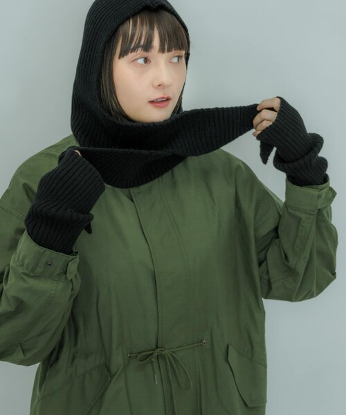 SMELLY（スメリー）の「リブアームウォーマー（ベルト・レディース・BEG/BLK/BLU・-）」の5枚目の写真