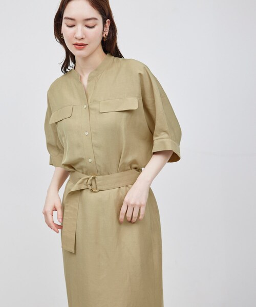 ROPE'（ロペ）の「スキッパーIラインワンピース（ワンピース・レディース・ブラック/ベージュ・36/38）」の13枚目の写真