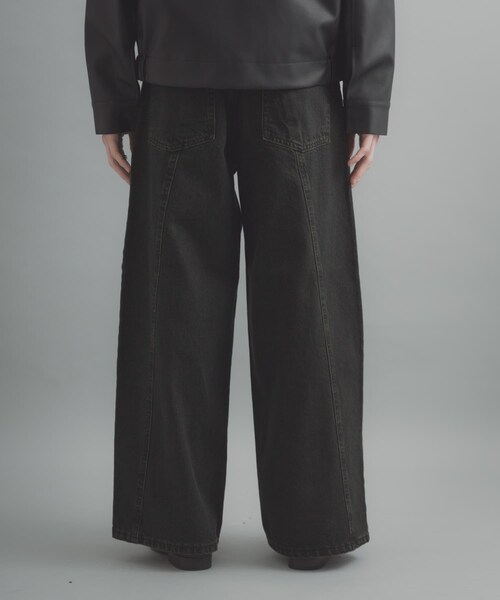 SENSE OF PLACE by URBAN RESEARCH（センスオブプレイスバイアーバンリサーチ）の「『ユニセックス』ケミカルバギーワイドデニムパンツ（デニムパンツ・メンズ・BLACK/NAVY/INDIGO・M/L）」の6枚目の写真
