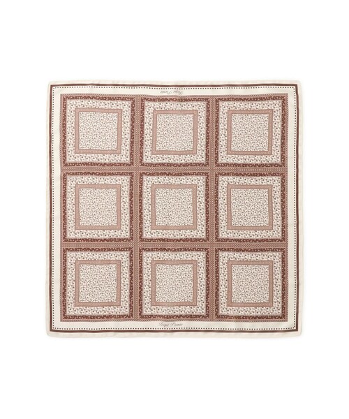 ROPE' PICNIC（ロペピクニック）の「花柄×パターン柄スカーフ 70cm（バンダナ/スカーフ・レディース・ブラック系/ブラウン系・F）」の8枚目の写真