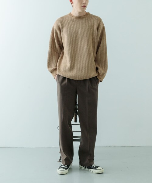 ITEMS URBANRESEARCH(アイテムズ アーバンリサーチ)の「マシンウォッシャブル バーズアイ クルーニット(ニット/セーター・メンズ・BEG/NVY/BLK・M/L)」の10枚目の写真
