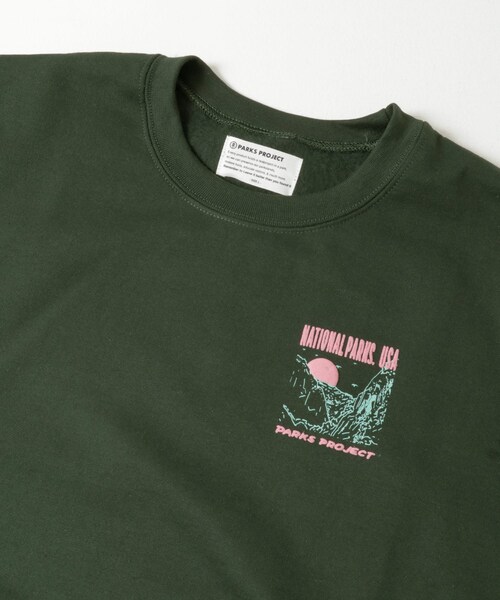 THE GOODLAND MARKET（ザグッドランドマーケット）の「PARKS PROJECT　NATIONAL PARKS SWEAT（スウェット・メンズ・GREEN/YELLOW・M/L）」の12枚目の写真