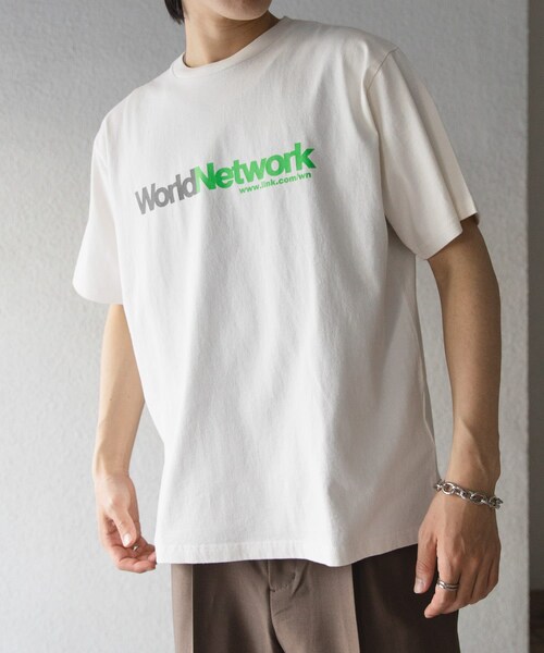 SENSE OF PLACE by URBAN RESEARCH（センスオブプレイスバイアーバンリサーチ）の「company logo short-sleeve t-shirts A（Tシャツ/カットソー・メンズ・OFF WHITE/CHARCOAL/LIME・M/L）」の8枚目の写真