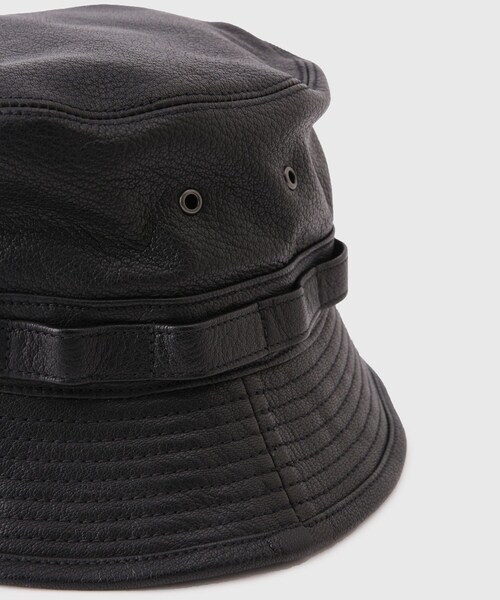 ADAM ET ROPE'（アダムエロペ）の「【CCU/シーシーユー】JUNGLE HAT（ハット・メンズ・ブラック・F）」の4枚目の写真