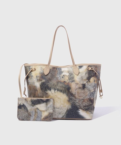 ADAM ET ROPE'（アダムエロペ）の「【TOLQ/トルク】Printed Hand Bag（トートバッグ・メンズ・キャメル系・F）」の7枚目の写真