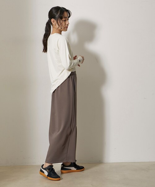 NERGY（ナージー）の「【skin wear】UV＆接触冷感＆保湿加工 Airy jerseyイージーラップスカート（スカート・レディース・イエロー/ブラウン・F）」の19枚目の写真