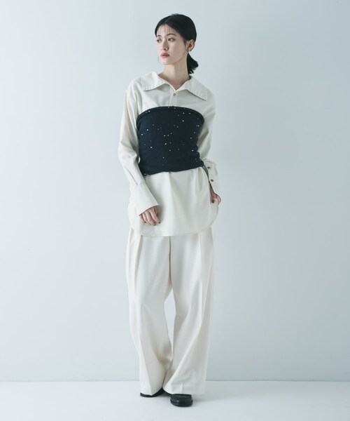 URBAN RESEARCH(アーバンリサーチ)の「スパンコールモヘヤチューブトップ(チューブトップ・レディース・OFF WHITE/NAVY・Free)」の18枚目の写真