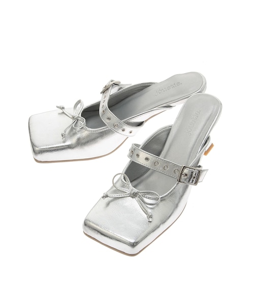 jouetie（ジュエティ）の「カラーサテンバレエパンプス（パンプス・レディース・ブラック/レッド/シルバー/ピンク・S/M/L）」の7枚目の写真