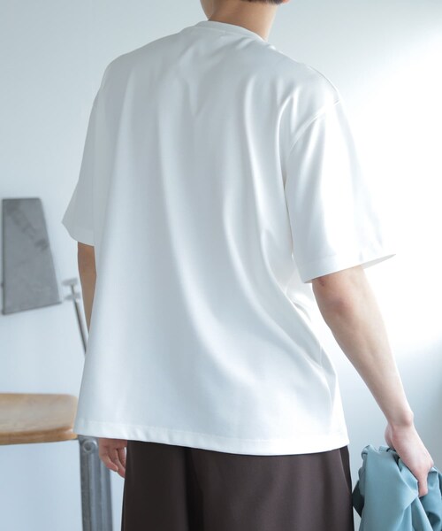 SENSE OF PLACE by URBAN RESEARCH(センスオブプレイスバイアーバンリサーチ)の「シシュウポンチTシャツ(5分袖)(Tシャツ/カットソー・メンズ・BLUE/WHITE/BLACK/GREIGE/OLIVE/L.KHAKI/CHARCOAL・M/L)」の12枚目の写真